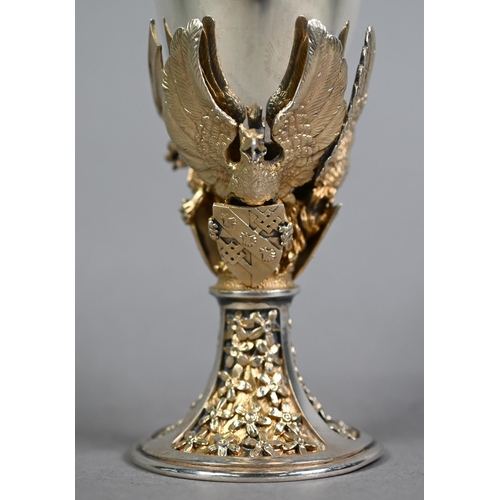 186 - Aurum parcel gilt silver St Paul's Cathedral 1981 Royal Wedding Goblet, ltd ed. no. 354/1000, Hector... 