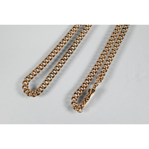 242 - A 14ct yellow gold necklace chain, with concealed clasp, 24 cm long (closed), approx 25g 