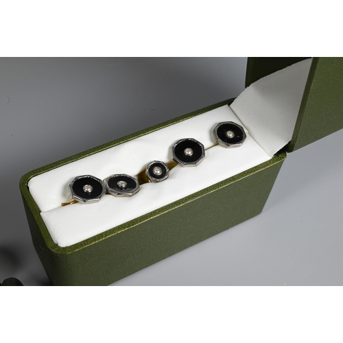 267 - Eight various pairs of silver and white metal cufflinks to/w four black and seed pearl studs etc and... 