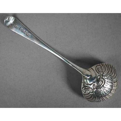 38 - WITHDRAWN George II Queens pattern tablespoon, George Morris, London 1752, to/w a George III example... 