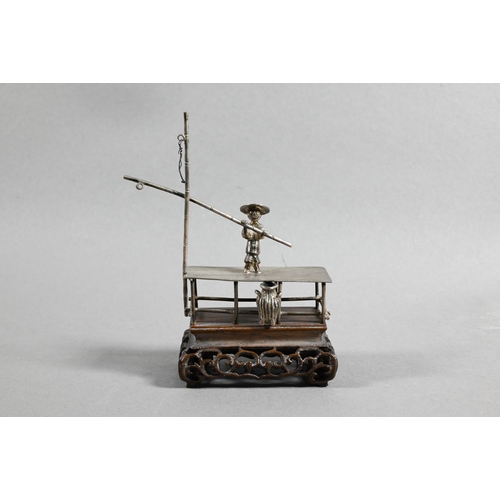 469 - A small collection of late 19th or early 20th century Chinese export novelty silver miniatures inclu... 