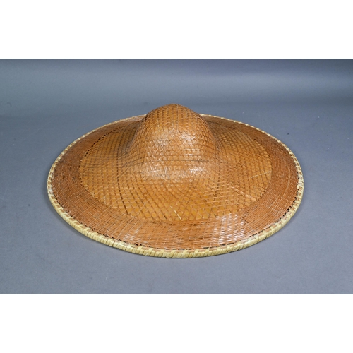 507 - Five various Chinese and other South East Asian traditional straw hats