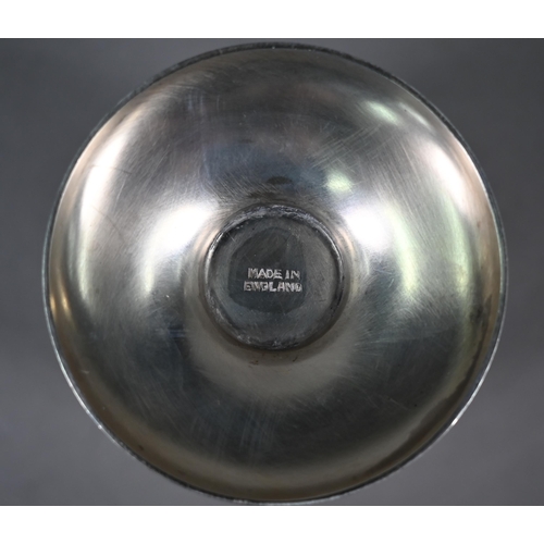 52 - Heavy quality silver goblet on bark-effect baluster stem, Cooper Brothers & Sons Ltd, Sheffield ... 
