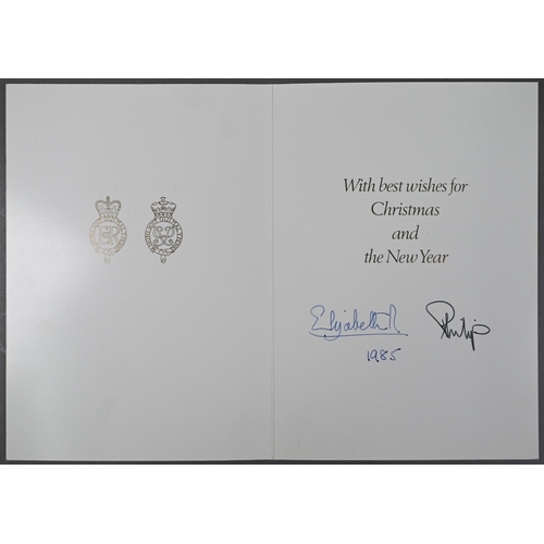 1093 - HM Queen Elizabeth II and HRH the Duke of Edinburgh Christmas card with printed photographic front a... 