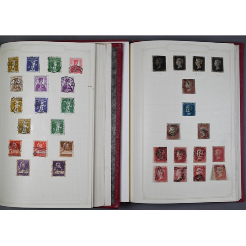 1140 - An album of postage stamps including four penny blacks and many penny reds to/w other Victorian and ... 