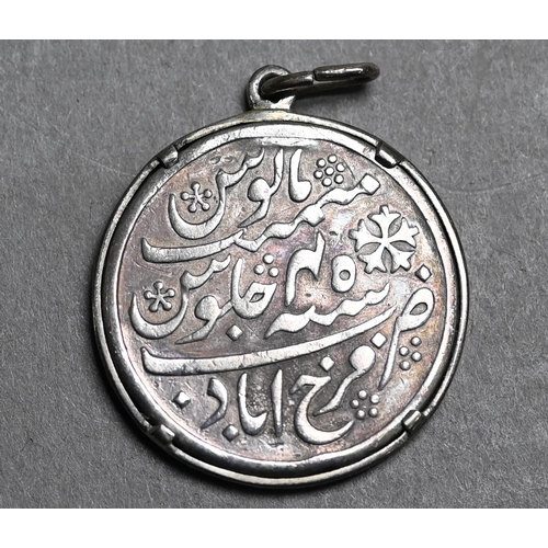 1155 - 1802 Moghul Rupee, Shak Alam II, in pendant mount