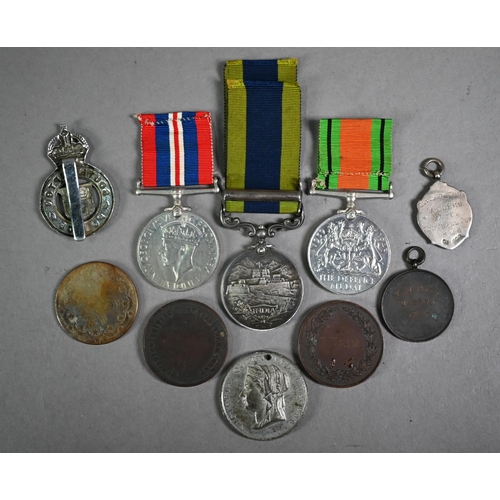 1192 - WWII service medals to 1424313 Gnr. Thomas Trim, R.G.A. comprising India GSM (Geo. V) bar Waristan 1... 