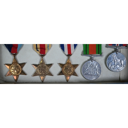 1195 - A WWII medal group of five comprising 1939-45 Star; Africa Star, bar 1st Army; France & Germany ... 