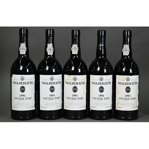 1240 - Nine bottles of Warre's 1991 vintage port (bottled 1993), to/w a bottle of Blandy's Maderia Bual 197... 