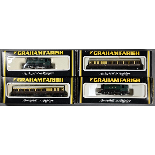 1246 - Two boxed Graham Farish N-gauge locomotives - 1104 9400 class Pannier Tank GWR and 1124 class 5700 P... 