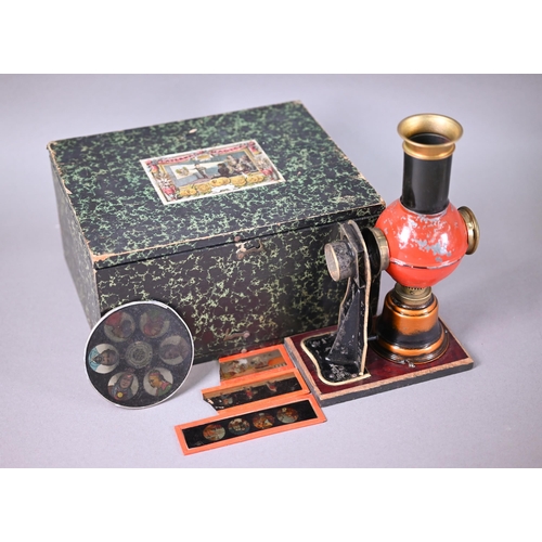 1247 - Antique German tinplate magic lantern in original box to/w various toys and games including ZigZag P... 