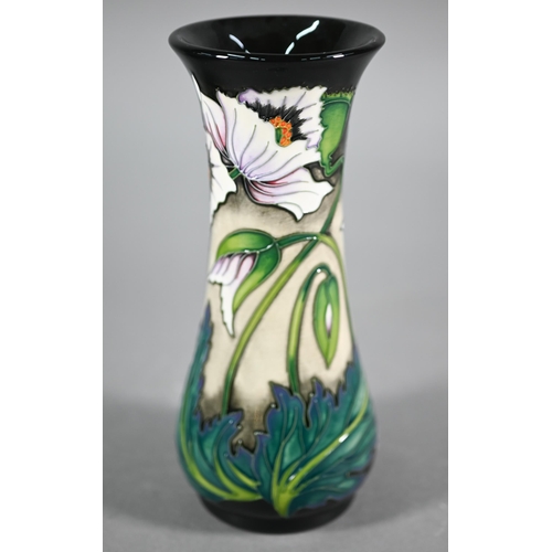 547 - Moorcroft 'Oriental Poppy' baluster vase designed by Philip Gibson, 21 cm (boxed)