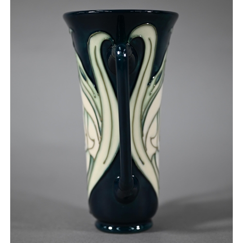 548 - Modern Moorcroft Art Nouveau design two-handled vase, decorated with stylised floral motifs, Collect... 