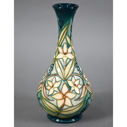 554 - Moorcroft 'Jasmine Carousel' baluster vase 1998, 24 cm (boxed)