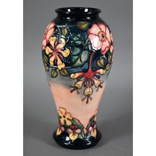 558 - Moorcroft 'Oberon' baluster vase, designed by Rachael Bishop, 2003, 31 cm (boxed)