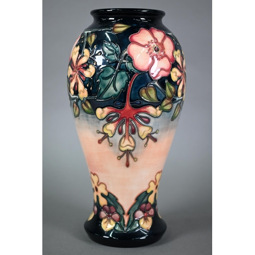 558 - Moorcroft 'Oberon' baluster vase, designed by Rachael Bishop, 2003, 31 cm (boxed)