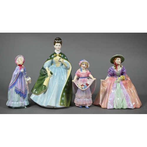 570 - A scarce Royal Doulton figure 'Delicia' HN1662, 15 cm high to/w three others - 'Lucy Ann' HN1502, 'L... 