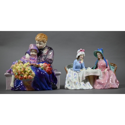 571 - Two Royal Doulton groups, 'The Flower Seller's Children' HN1206 and 'Afternoon Tea' HN1747 (2) 