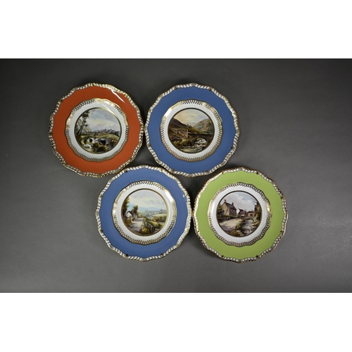 614 - Four boxed Royal Crown Derby China ltd ed cabinet plates from the Derbyshire Landscapes series, with... 