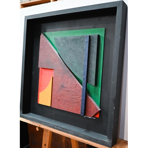 664 - Jonathan Miller (1934-2019) - Three dimensional abstract, mixed media, signed lower right, 63 x 61 c... 