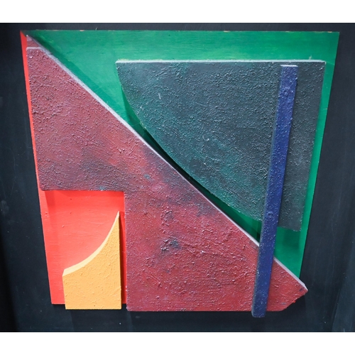 664 - Jonathan Miller (1934-2019) - Three dimensional abstract, mixed media, signed lower right, 63 x 61 c... 