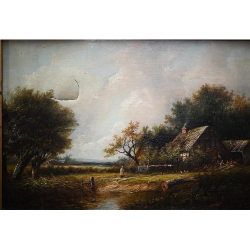 718 - Joseph Thors (1863-1900) - A rural view with a cottage, oil on canvas, signed lower right, 30 x 43 c... 