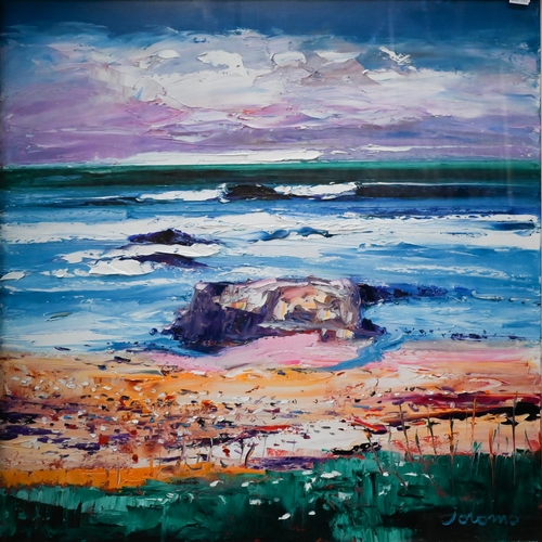 729 - John Lowrie Morrison (b 1948) - 'Big wave at Bellochantuy Kintyre', oil on canvas, signed lower righ... 