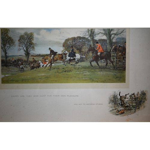 777 - After Charles Johnson Payne 'Snaffles' (1884-1967) - Three hunting prints - 'Happy are they who hunt... 