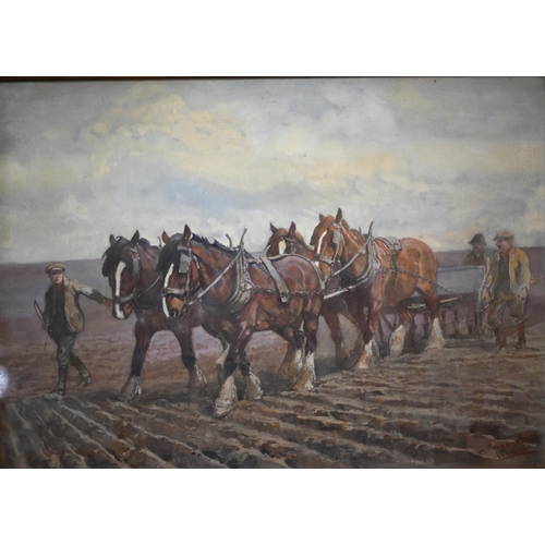 781 - T Ivester Lloyd (1873-1942) - The Homecoming (ploughed field scene), watercolour, signed lower right... 