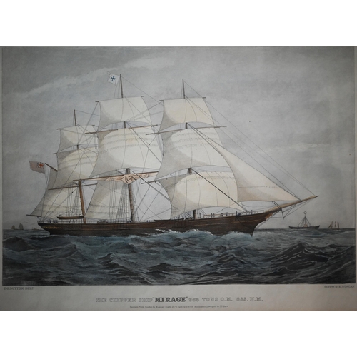 785 - A set of four engravings after Duncan - The Clipper Ships Mirage, Shannon, Cosmos and HMS Winchester... 