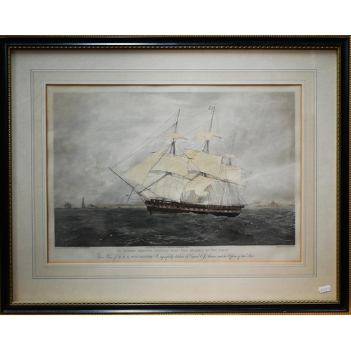 785 - A set of four engravings after Duncan - The Clipper Ships Mirage, Shannon, Cosmos and HMS Winchester... 