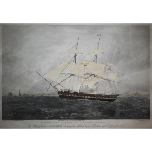 785 - A set of four engravings after Duncan - The Clipper Ships Mirage, Shannon, Cosmos and HMS Winchester... 