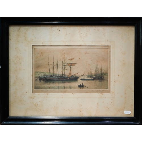 786 - Mixed marine pictures including Yachting scene off Cowes, Isle of Wight, pub 1851 by Fores, 43 x 54 ... 