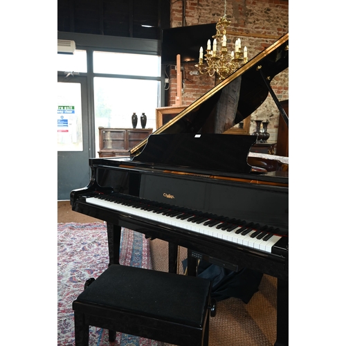 884 - A modern Challen gloss ebonised baby grand piano, frame no. GP148 1181587, fitted with an electric p... 