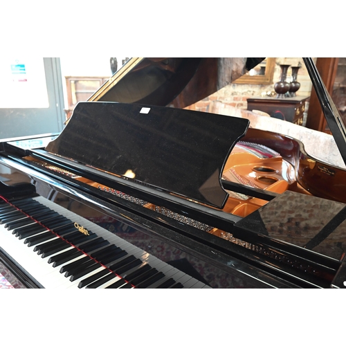 884 - A modern Challen gloss ebonised baby grand piano, frame no. GP148 1181587, fitted with an electric p... 