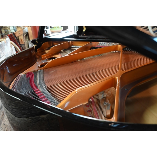 884 - A modern Challen gloss ebonised baby grand piano, frame no. GP148 1181587, fitted with an electric p... 