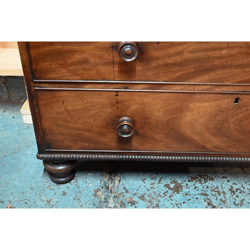 927 - A Regency mahogany secrétaire library bookcase, the associated two door astragal glazed cabin... 