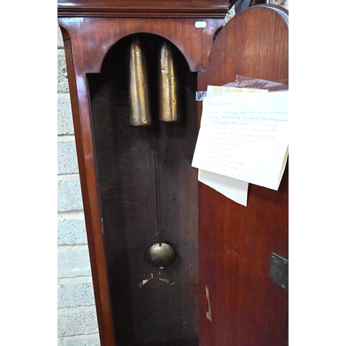 935 - Richard Chater, London, a George III mahogany 8-day longcase clock, the enameled arched dial with su... 