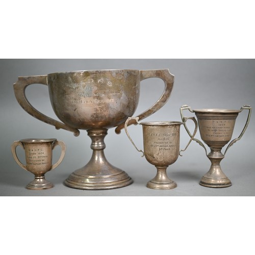 194A - Seven various silver trophy cups - 18cm-4.5cm - 23.6oz total weight