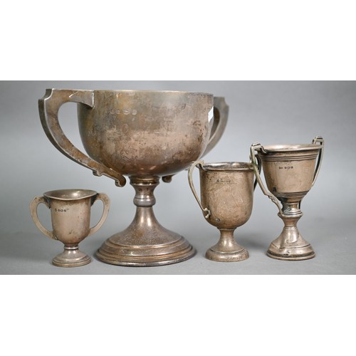 194A - Seven various silver trophy cups - 18cm-4.5cm - 23.6oz total weight