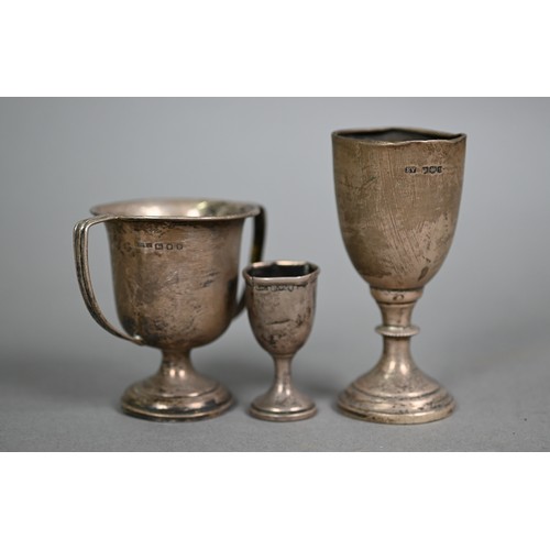 194A - Seven various silver trophy cups - 18cm-4.5cm - 23.6oz total weight