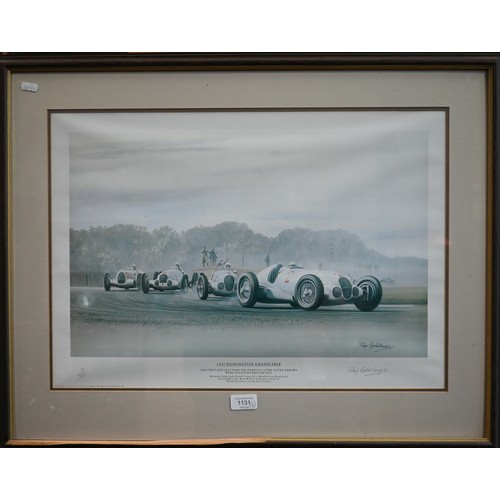 1131 - A collection of eight framed limited edition motor racing F1 (Formular 1) coloured prints by Alan Fe... 