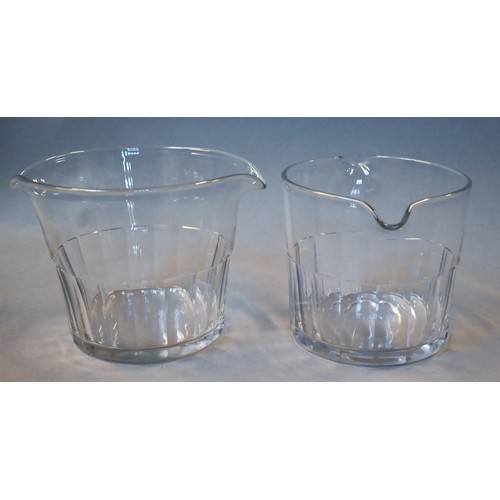 625A - Pair of Victorian cut glass rummers with fluted bowls, etched with 1856 presentation inscription, on... 