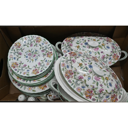 130 - An extensive Minton 'Haddon Hall' dinner/tea service (85 pieces including covers)