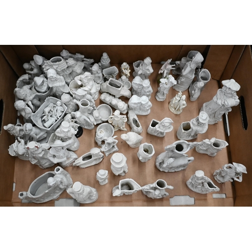 135 - Large collection of Continental bisque porcelain figurines (box)