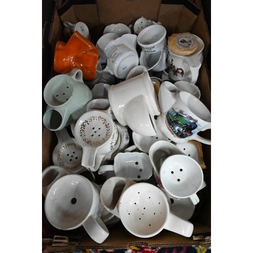 163 - #A large collection of ceramic shaving mugs (3 boxes)