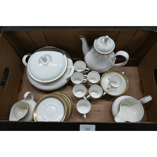 165 - Royal Doulton Clarendon dinner/coffee service (64 pieces including covers) (2 boxes)