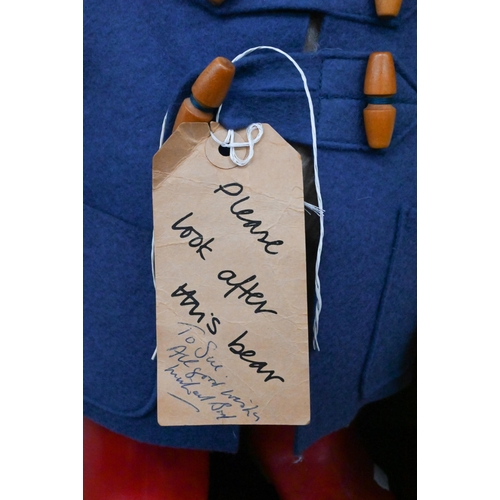 204 - Shirley Clarkson-style Paddington Bear, the label signed by author Michael Bond, to/w A Bear called ... 