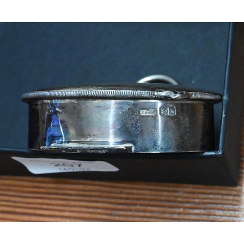 207 - EP travel-watch with top-wind lever movement, in silver outer case London 1903, to/w a 19th Century ... 