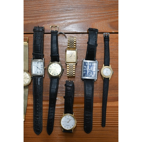 208 - Eleven various wristwatches including Seiko 5 Automatic, Rotary Automatic, Accurist (2), Limit, Oska... 